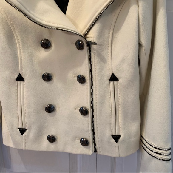 Guess Cream Wool Peacoat - Picture 4 of 6